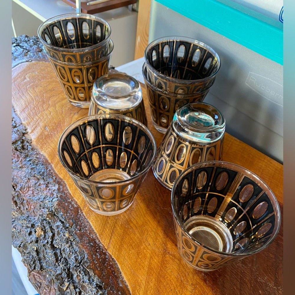 MCM Set Of 8 Culver Barware Glasses